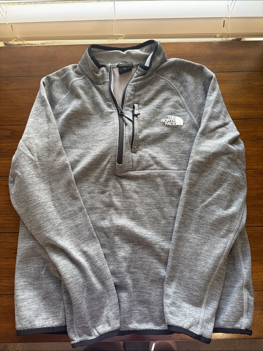 The North Face Heather Gray Quarter-Zip Pullover